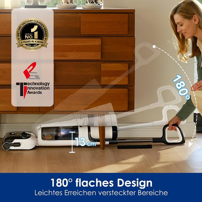 Вертикальний миючий пилосос Tineco Floor One Stretch S6 з функцією самоочищення