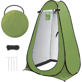 Riggoo Pop Up Privacy Tent - Portable Toilet & Changing Tent for Camping & Beach - UV40+ Sun Protection - Green