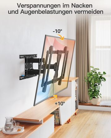 Настінне кріплення для телевізора ELIVED Ultra Slim 37-90 дюймів, поворотне, VESA 600x400, до 60 кг