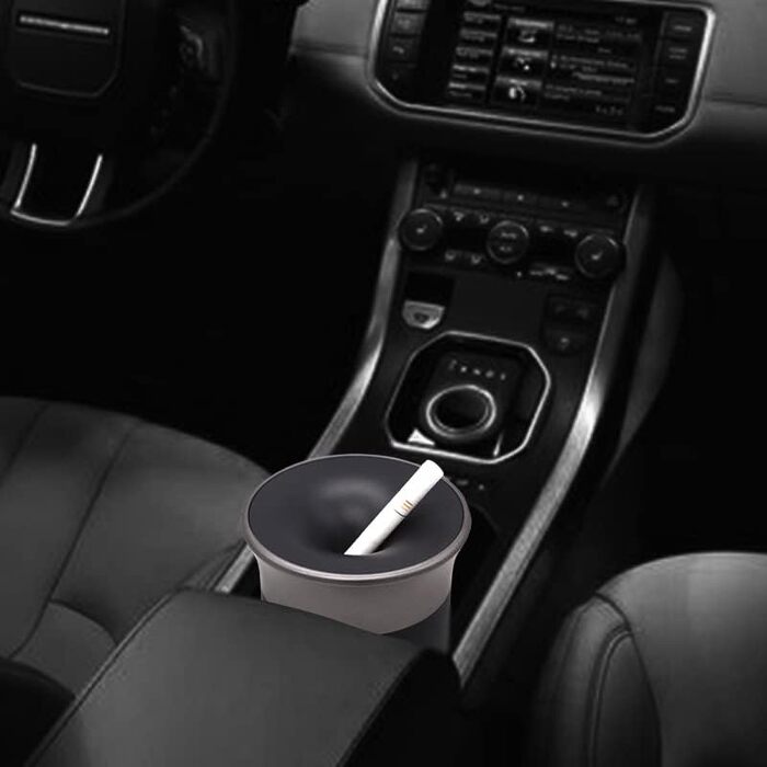 STIX-Becher Auto Aschenbecher (2-piece SET) compatible with IQOS Iluma Prime One Terea, Duo 3 Heets, GLO Neo Tobacco Sticks - gold + grey
