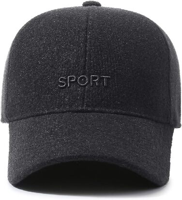 Кепка бейсболка чоловіча YAMEE зимова з відкидним навушником, тепла шапка-кепка на осінь/зиму, універсальний розмір (2245/Сірий)