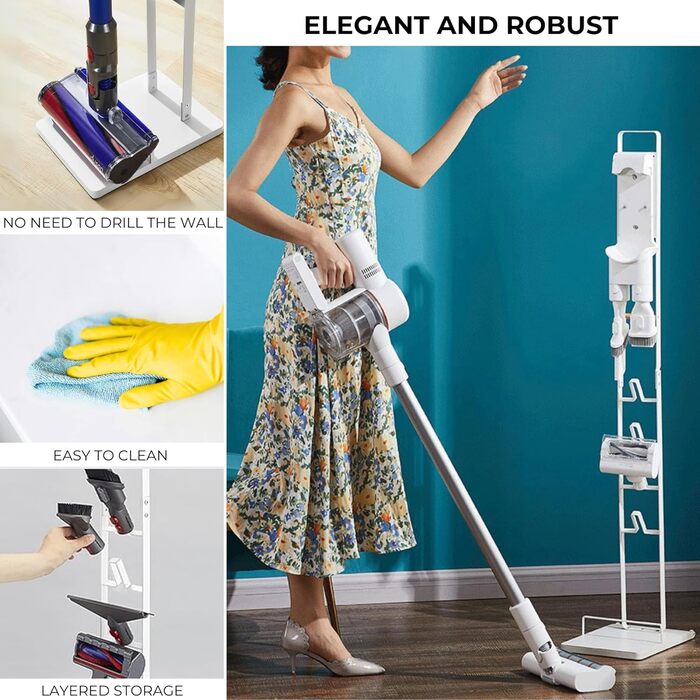 Підставка для пилососів Dyson: V15, V12, V11, V10, V8, V7, V6, DC58, DC59, DC62, DC74. Органайзер для акумуляторних пилососів Dyson. Рамка-тримач (S3189)