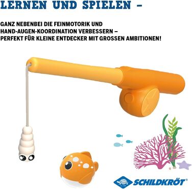 Schildkröt® Fishing Game Set, magnetic fishing game, for indoor and outdoor use, telescopic fishing rod, 3-liter collapsible bucket, BPA-free