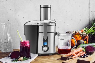 Центрифужна соковижималка Gastroback 40151 Design Multi Juicer Digital, 1300 Вт, XXL завантажувальний отвір 84 мм, 5 швидкостей