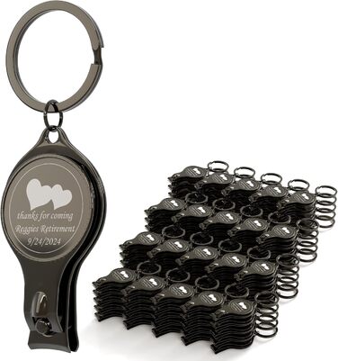 100 Pieces Personalized 4-in-1 Multifunction Bottle Opener, Black Nail Clipper, Wedding Gifts, Brewery, Private, Customized, Multi-Tool Gifts for Men.