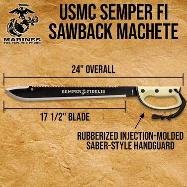 Ніж USMC Semper Fi Sawback з пилкою, колекційний