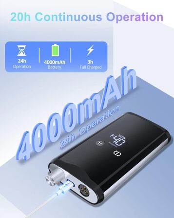 Професійний фрезер для нігтів ENGERWALL M95G: 40000 обертів/хв, акумулятор 24 год, бездротовий електричний фрезер для гелю та акрилу, LCD дисплей, турбо двигун