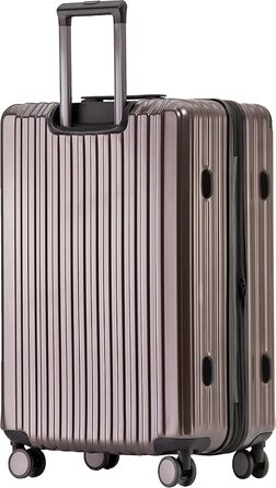 Валіза-набір 3шт з TSA-замком, розширювана, телескопічна ручка, жорсткий корпус (Кофе)