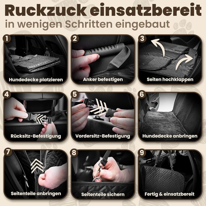 Захист для заднього сидіння авто для собак | М'яка та якісна захисна накидка на заднє сидіння автомобіля | Захист заднього сидіння від собаки