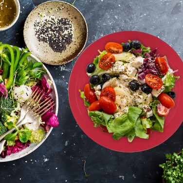 Relaxdays Two-tone stainless steel salad bowl
