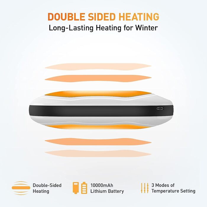 Електричний грілка для рук, 8000mAh, багаторазовий, USB, Powerbank, портативний, для дітей, жінок, чоловіків, найкращий подарунок на зимові свята