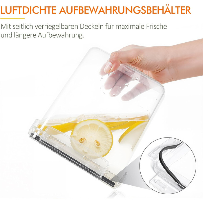 Набір контейнерів для зберігання Theo&Cleo (24 шт.) з кришкою, BPA-free, для кухні