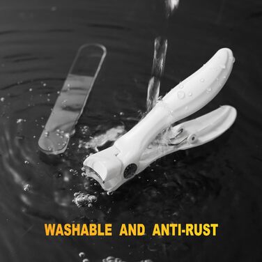 Кусачки для нігтів з лотком для обрізків, для товстих нігтів, 8.6 см, широка щелепа, нержавіюча сталь, з пилкою для нігтів (чорні/білі)