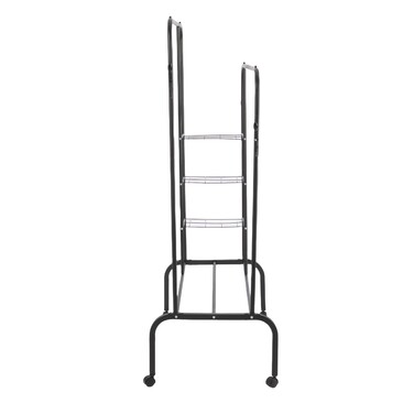 Rolling Clothes Rack with Double Hanging Rod