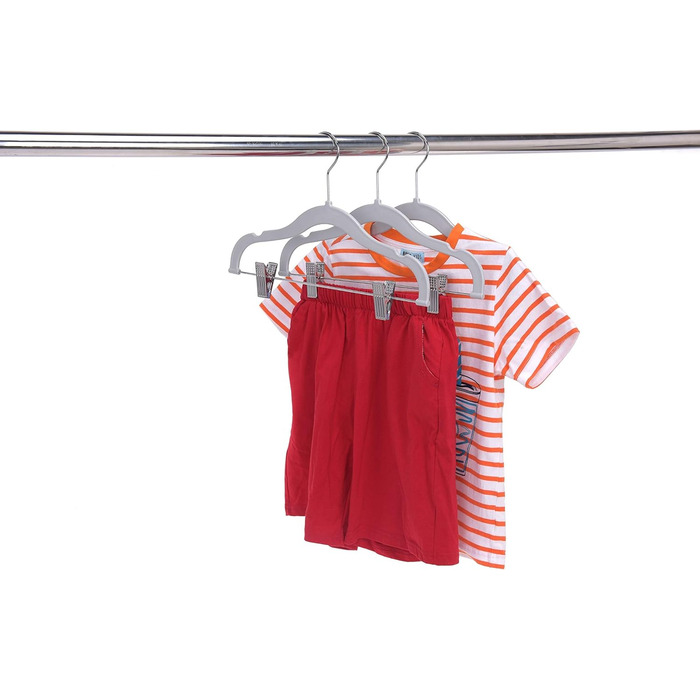 Вішалки для одягу: спідниці, штани, блузки, піджаки, сорочки, легінси. 360° обертання, рожевий/сірий, 10 шт.