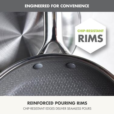 Набір сковорідок GreenPan Hybrid, 24.1 см та 27.9 см, з антипригарним покриттям, нержавіюча сталь, тришарова, Thermobond PFAS-free кераміка, сумісний з індукцією та усіма плитами, термостійкий до 232°C та 320°C, набір сковорідок