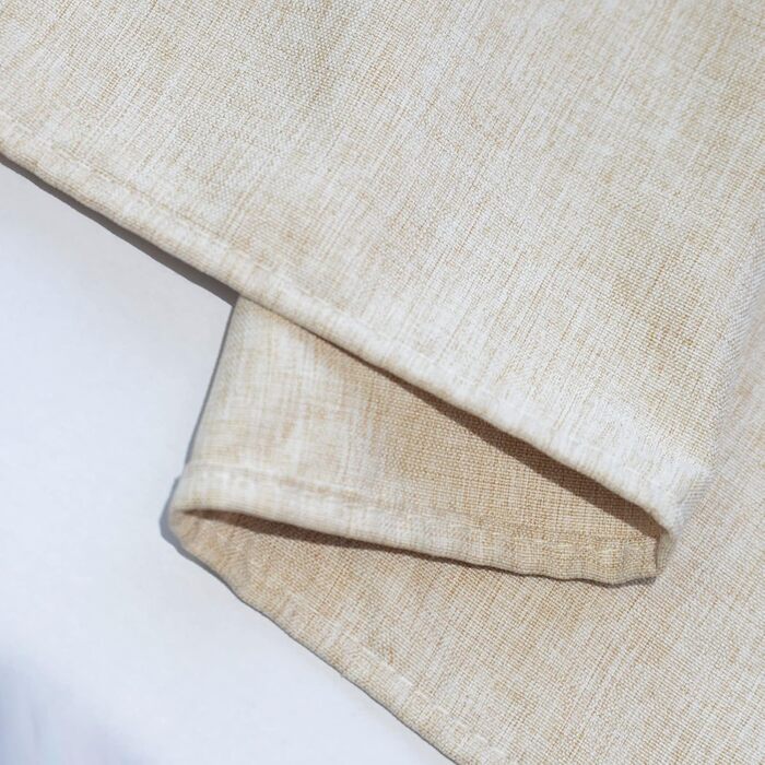 Штора для душу YISURE бежева льоноподібна, 120x200 см, водонепроникна, текстильна, машинне прання