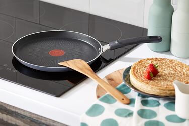 Пательня для млинців Tefal, алюмінієва, чорна, 25 см (не для індукційних плит)