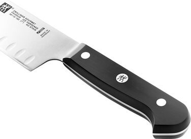 Ніж сантоку ZWILLING Gourmet 18 см, нержавіюча сталь, ергономічна пластикова ручка, чорний, зроблено в Німеччині