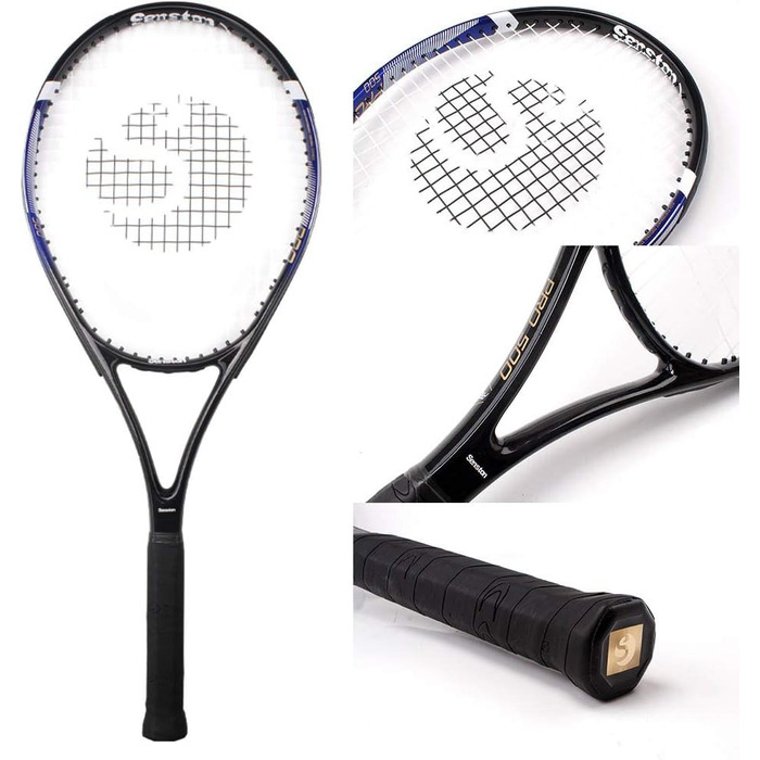 Тенісний racket Senston для професійних тренувань: ракетка для жінок та чоловіків з сумкою, овергрипом та демпфером вібрацій, блакитний, 27 дюймів