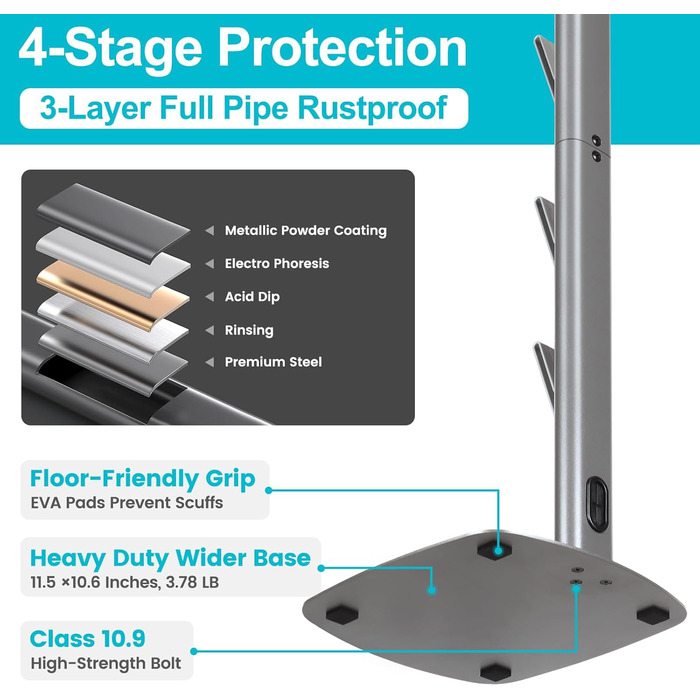 Підставка для пилососів Dyson Gen5 V15 V12 V11 V10 V8 V7 V6, без свердління, з прихованим шнуром, металевий органайзер для бездротових пилососів та насадок, сірий титан