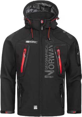 Чоловіча куртка-софтшелл Geographical Norway Tambour, чорна, розмір XXXL