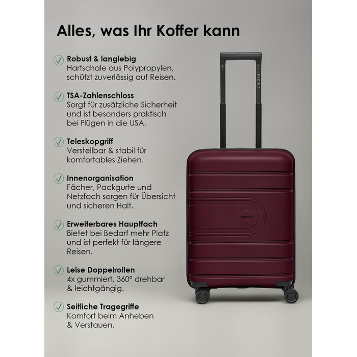 Набір валіз REDOLZ Essentials 11 (3 шт.) темно-синій 56 см + Koffer S (55 см, розширюваний)