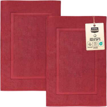 Набір бавовняних килимків у ванну Utopia Towels, 53.3 x 86.4 см, темно-сірі, 2 шт.
