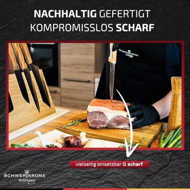 Ніж кухарський Schwertkrone Chefmesser з ручкою з горіхового дерева, 15 см, Made in Germany
