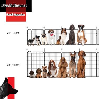 Клітка для собак на 81,3 см з 12 панелей, для дому та вулиці, з нержавіючої сталі