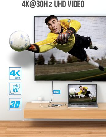 Lemorele Док-станція 12-в-1 з USB-C: 10Gbps, Dual 4K HDMI, VGA, USB 3.1/2.0, 100W PD, SD/TF, Audio - для Windows, MacBook, Dell