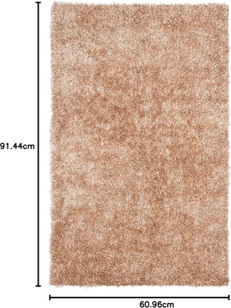 Килим SAFAVIEH Zottelig New Orleans Shag, бежевий, 61 x 91 см - для вітальні, їдальні, спальні