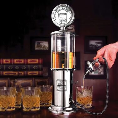 Retro Drink Dispenser in Chrome, Nostalgic Design | Bar Butler Tap Column with Tap Hose for Party Drinks Dispenser Beer Tower, Beer Dispenser, Draft System, Beer Column, Bar Column | Party Gadgets
