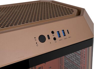 Thermaltake The Tower 300 Bumblebee: Корпус ПК Micro Tower (Micro-ATX/mini-ITX) з вертикальним дизайном, 3x Tempered Glass, 2x140mm PWM вентилятори, підтримка радіатора до 420mm