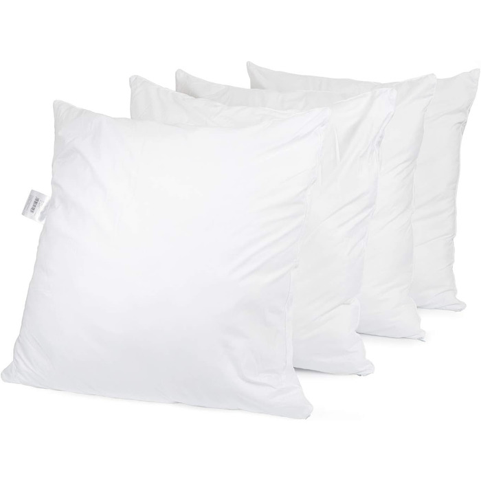 H&F Heimtextilien Top Quality Cushion 80x80 4-Piece Set | Allergy-Friendly Pillow with Oeko-TEX Certified | Cover: 100% Microfiber | Filling: 1100 Grams Polyester 4 80 x 80 cm