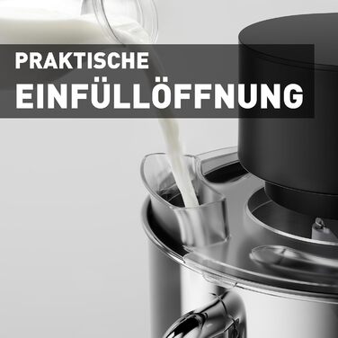 Кухонна машина Heinrichs 2500W з подвійним гаком для тіста, міксером та вінчиком, 8 швидкостей, чаша 8L з нержавіючої сталі, чорна
