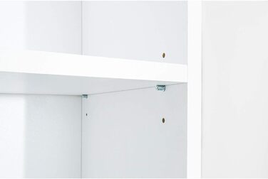 Möbelando Trio 6 - White 6-Tier Corner Shelf