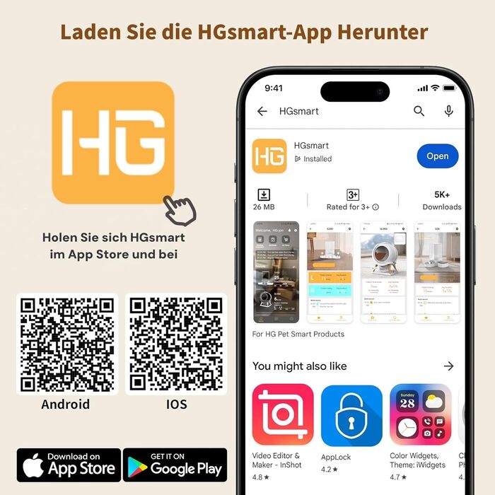 Автоматичний годівниця для котів HoneyGuardian з Wi-Fi та 2/4 мисками, 5G, чорний