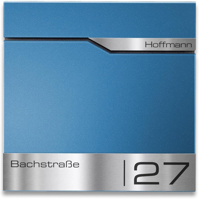 Поштовий ящик Metzler® з газетницею та іменним шильдиком з нержавіючої сталі V2A, стійкий до корозії, сучасний дизайн, 10 років гарантії на запчастини, монтаж та аксесуари Siebert (з оглядовим вікном, колір за RAL)