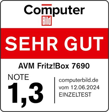 Роутер FRITZ!Box 7690: Wi-Fi 7, DSL, VDSL, ADSL, Mesh, DECT, підтримка швидкості до 300 Мбіт/с