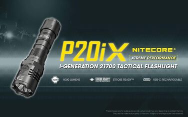 Ліхтарик Nitecore P20iX 4000 Люмен з акумулятором та зарядкою