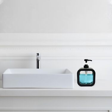 Набір дозаторів для мила та гелю для душу, 500 мл, чорний (2 шт.) - для кухні та ванної кімнати