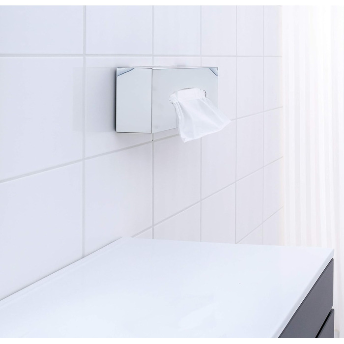 Ridder Classic Paper Towel Box, Stainless Steel, Chrome-Polished, approx. 26 x 13.5 x 7.8 cm