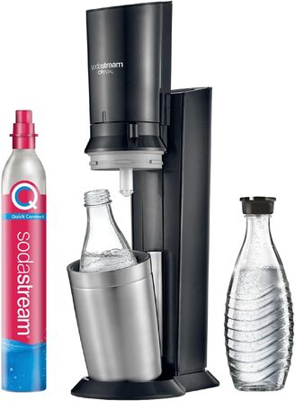 SodaStream Crystal 3.0: Газова вода вдома | Титан | 2 пляшки 0.8л + CO2 балон