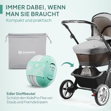 Senner® KidsPro Flex: навушники шумозахисту для дітей та немовлят, преміум-якість, блакитний колір