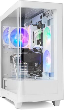 Корпус для ПК NOX Xtreme Products HUMMER ETHER WH – ATX/Micro-ATX/ITX Midi Tower з сітчастою передньою та верхньою панелями, скляними бічними панелями, 3 вентиляторами 140 мм, підтримка до 10 вентиляторів, USB-C/USB 3.0, білий