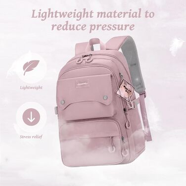 Шкільний рюкзак для дівчаток та хлопців підлітків, рюкзак для жінок та чоловіків, рюкзак для ноутбука 15,6 дюймів, повсякденний рюкзак для подорожей та навчання, водонепроникний, рюкзак для коледжу #6 фіолетовий