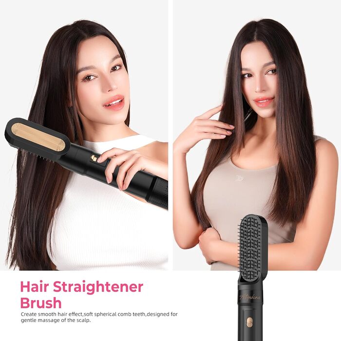 Набір для укладки волосся Pro Hairstyler 6 в 1: фен-щітка, плойка, іонізація, 1000W, чорний