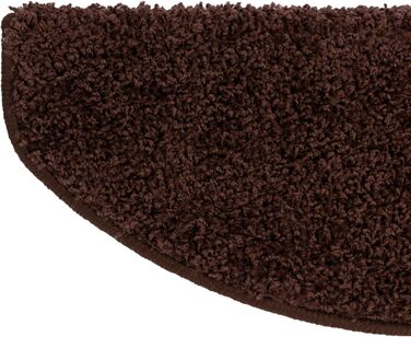 Набір килимків для сходин Floordirekt Barcelona (15 шт.) - надійні та легкі в догляді, 16 кольорів, напівкруглі (темно-коричневий, 65 x 23,5 см)