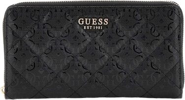 GUESS Women's Laurel Checkbook Organizer Wallet, Black, One Size
